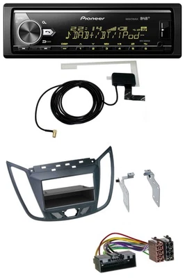 Pioneer Bluetooth DAB USB MP3 Autoradio für Ford C-Max / Kuga - dunkelgrau - Bild 1 von 4