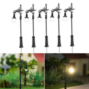 5Pieces Model Railway N Gauge Lamp 1: 160 Street Lamp LED 65mm Light Model Train - Picture 1 of 21