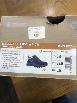 Hi-Tec Hillside низкий WP JR детей водонепроницаемый замшевые ботинки размер США 6,5 ЕС 38,5 - Изображение 1 из 3