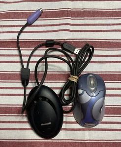Microsoft Wireless Optical Mouse 2.0 Model 1008 Blue/Sliver w/USB *Tested* - Picture 1 of 3