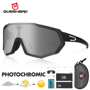 Queshark Photochromic Cycling Sunglasses Fishing Running Hiking Ski Glasses QE48