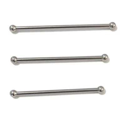 MINIMALIST DESIGN TINY 3mm Balls 14g industrial piercing barbells. 3 Lengths. - Image 1 of 4