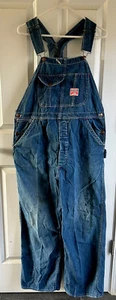 Vintage Pioneer Montgomery Ward Sanforized Denim Overalls - Picture 1 of 6