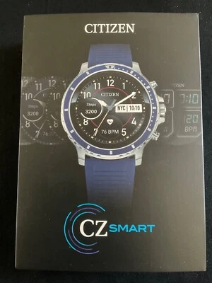 Citizen CZ Smart 46mm Stainless Steel Case with Blue Silicone Strap Smart Watch - Image 1 of 4