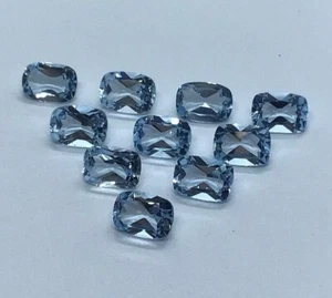 Natural Sky Blue Topaz Cushion Cut Faceted AAA Loose Gemstone Assorted Jewelry - Imagen 1 de 9
