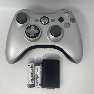 Xbox 360 Wireless Silber Controller mit Transforming D-Pad - getestet funktioniert - Bild 1 von 10