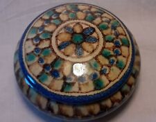 Boîte ronde en poterie de Nabeul par de Verclos Bonbonnière Tunisie