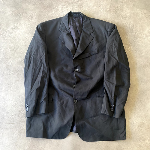 Burberrys Blazer Uomo 52" Cappotto Monopetto Vintage Designer Nero