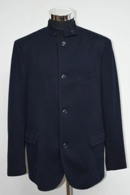 Walbusch Herren Sakko Blazer Strick gefüttert blau 40% Wolle Gr 26 Top - Bild 1 von 4