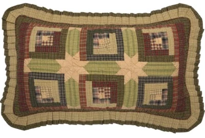 Verde y Caqui Amarillo Acolchado a Mano Patchwork Lujo King Almohada Simulada Cabina de Té Foto 1 de 4