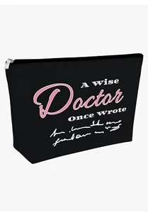 NEW- Large Waterproof Cosmetic Bag Black And Pink For Doctors Or Nurses - Picture 1 of 4