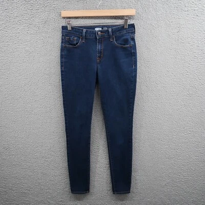Jeans Old Navy para mujer 4 Rock Star súper ajustados tiro medio elástico azul denim 27x29 Foto 1 de 4