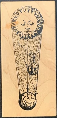 Sello de goma Toybox Sol Celestial Luna Tierra Eclipse Foto 1 de 3