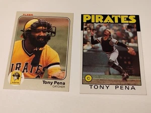 Tony Pena 2 Card Lot Pittsburgh Pirates - Picture 1 of 4