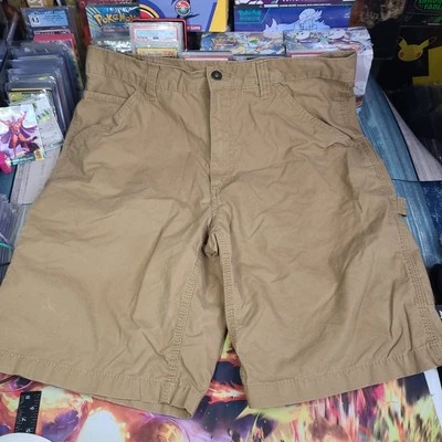 Pantalones Cortos Carga Para Hombre Desteñidos Glory Entrepierna Caqui Tostado Talla 34 Cremallera Botón Camping Beige Foto 1 de 4