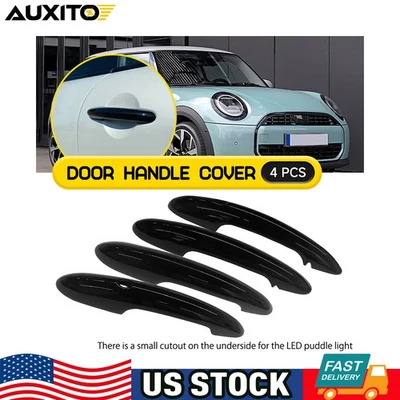 Cubierta de manija de puerta negra piano x4 stock de EE. UU. para MINI Cooper F55 F60 Countryman JCW Foto 1 de 4