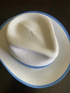 Sombrero de Panamá Dobbs Fifth Avenue Derby de Verano para Hombres Talla 7 1/2 Beige Ala Ancha - Imagen 1 de 10