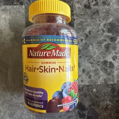 Nature Made 头发皮肤和指甲 2500 毫克生物素膳食补充剂有效期至 12/26 — 第 1/2 张图片