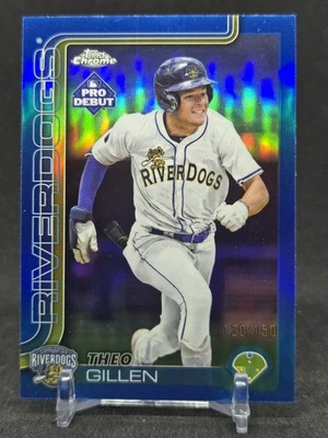 2025 Topps Pro Debut Blue Refractor Theo Gillen /150 Rays #80 - Image 1 of 2