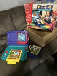 Sega PICO Console in Box with 3 Program Carts/Books Tested Working Game Video - Picture 1 of 6