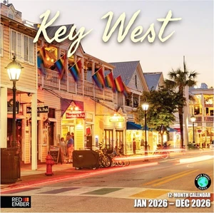 Calendario de Pared RED BRASA Key West 2026 12 Meses | 12" x 24"  - Imagen 1 de 6