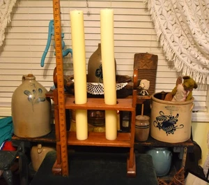 Großer früher primitiver Kirchenalter Kerzenhalter Nuthain um 1700-1850er Jahre - Bild 1 von 23