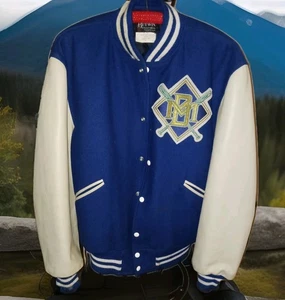 VINTAGE ANNI 90 MILWAUKEE BREWERS VARSITY JACKET MLB UOMO LARGE invernale raro - Foto 1 di 7