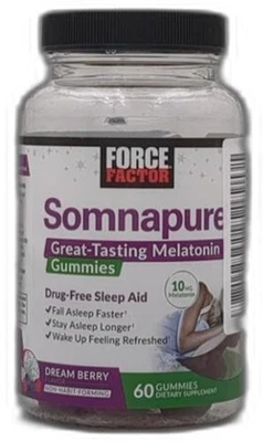 *2025-10-31* Gomas Force Factor Somnapure com melatonina 10 mg para adultos - Imagem 1 de 4