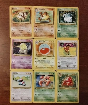 Lot of 9 Vintage Pokemon Cards First Edition Paras, Electrode, See Pictures - Image 1 of 4