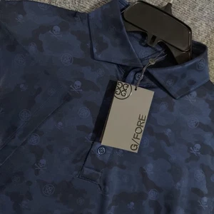 G/FORE Poloshirt Herren Small Camouflage Totenkopf Muster Golf Performance G4MC0K060 - Bild 1 von 8