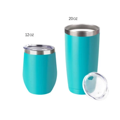 20oz 12oz Set Stainless Steel Tumbler Sip Lid Double Wall Vacuum Insulated Gift - Image 1 of 4