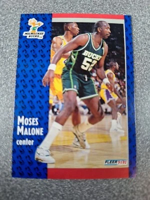 1991-92 Fleer - #315 Moses Malone c250 - Image 1 of 2