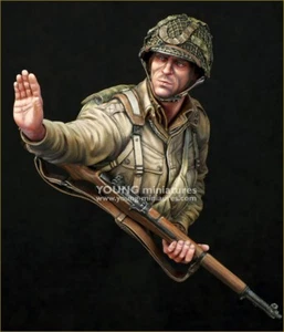 Young Miniatures US 101st Airborne 1944 WW2 1/10th YM1897 kit busto sin pintar - Imagen 1 de 12