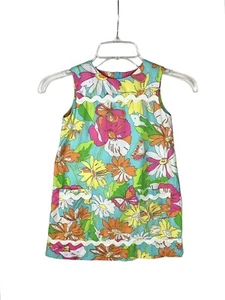Lilly Pulitzer Dress Girls Size 5 Paint by Number Floral Sleeveless - Picture 1 of 14
