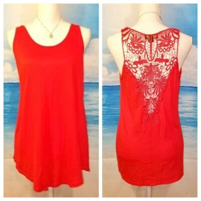 JEANS by BUFFALO Womans RED Shirt TUNIC Top LIGHTWEIGHT STRETCH size Med - Image 1 of 4