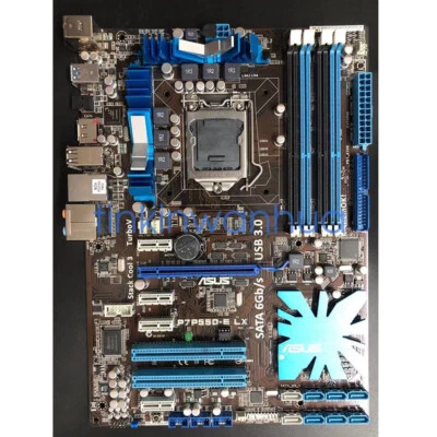 FOR ASUS P7P55D-E LX Intel P55 Motherboard LGA 1156 DDR3 I/O Tested - Image 1 of 3