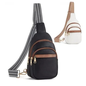 Slim Crossbody Fanny Packs for Women Small Travel Chest Sling Bag Fashion Lea... - Picture 1 of 7