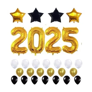 Graduation Gold 2025 Balloons Grad Prom Birthday New Years Numbers Giant 40 Inch - Picture 1 of 10