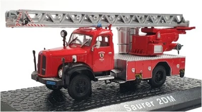 Atlas Editions 1/76 Scale 7147 016 - Saurer 2DM Fire Engine - Red - Image 1 of 4