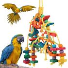 Cotton Rope Parrot Toy Wooden Bird Hanging Swing Cage Durable Bird Chew Toy
