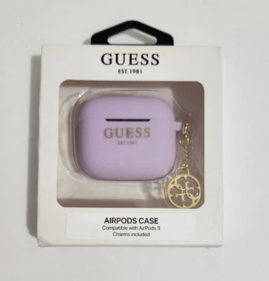 Funda Guess AirPods Compatible con AirPods 3 Púrpura / Dije Incluido - Nueva Foto 1 de 4