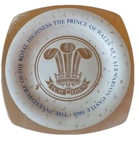 HRH Prince of Wales Souvenir 1969 Caernarvon Castle Investiture Metal Ashtray - Picture 1 of 9