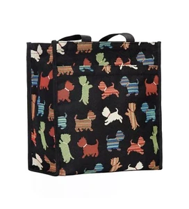 Dog Tapestry Tote Shopper Bag Signare Scottish Terrier Design - Picture 1 of 8