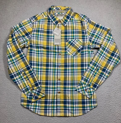 Bench Shirt Men's Medium Yellow Plaid Long Sleeve Button Up Preppy Urban NEW - Image 1 of 4