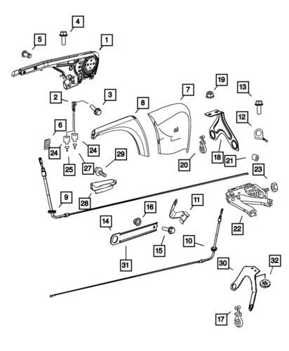 Clip de cable de freno de estacionamiento genuino Mopar 2003-2009 Dodge Sprinter 2500 5119283AA Foto 1 de 1
