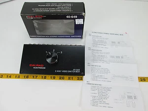 Calrad Electronics Three Position RCA Stereo Audio/Video Switcher 40-649 T - Picture 1 of 12