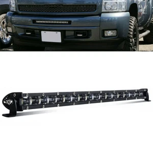 20'' Slim LED Light Bar Car Bumper For 2007-2013 Chevy Silverado 1500/2500/3500 - Picture 1 of 12