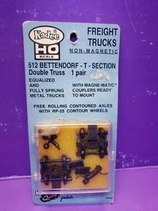 AS IS NOS Kadee HO Bettendorf T-Section Double Truss Freight Trucks #512 - Picture 1 of 4