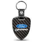Grand porte-clés style bouclier Ford F-250 véritable fibre de carbone noire