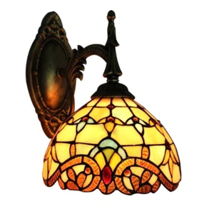 Baroque Style Wall Light Fixture Stained Glass Wall Lamp Moroccan Wall Sconce - Picture 1 of 8